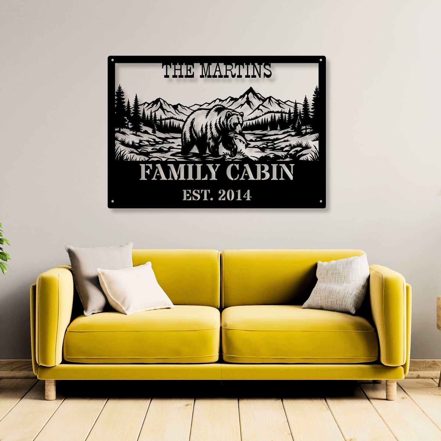 Custom Cabin Wildlife Metal Decor, Rustic Metal Wall Art, Lodge Decor, Hunting Cabin Gift, Nature Metal Sign, Farmhouse Wall Decor