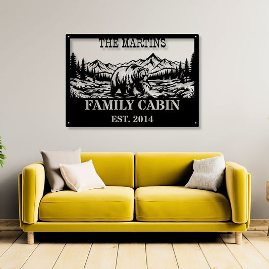 Custom Cabin Wildlife Metal Decor, Rustic Metal Wall Art, Lodge Decor, Hunting Cabin Gift, Nature Metal Sign, Farmhouse Wall Decor