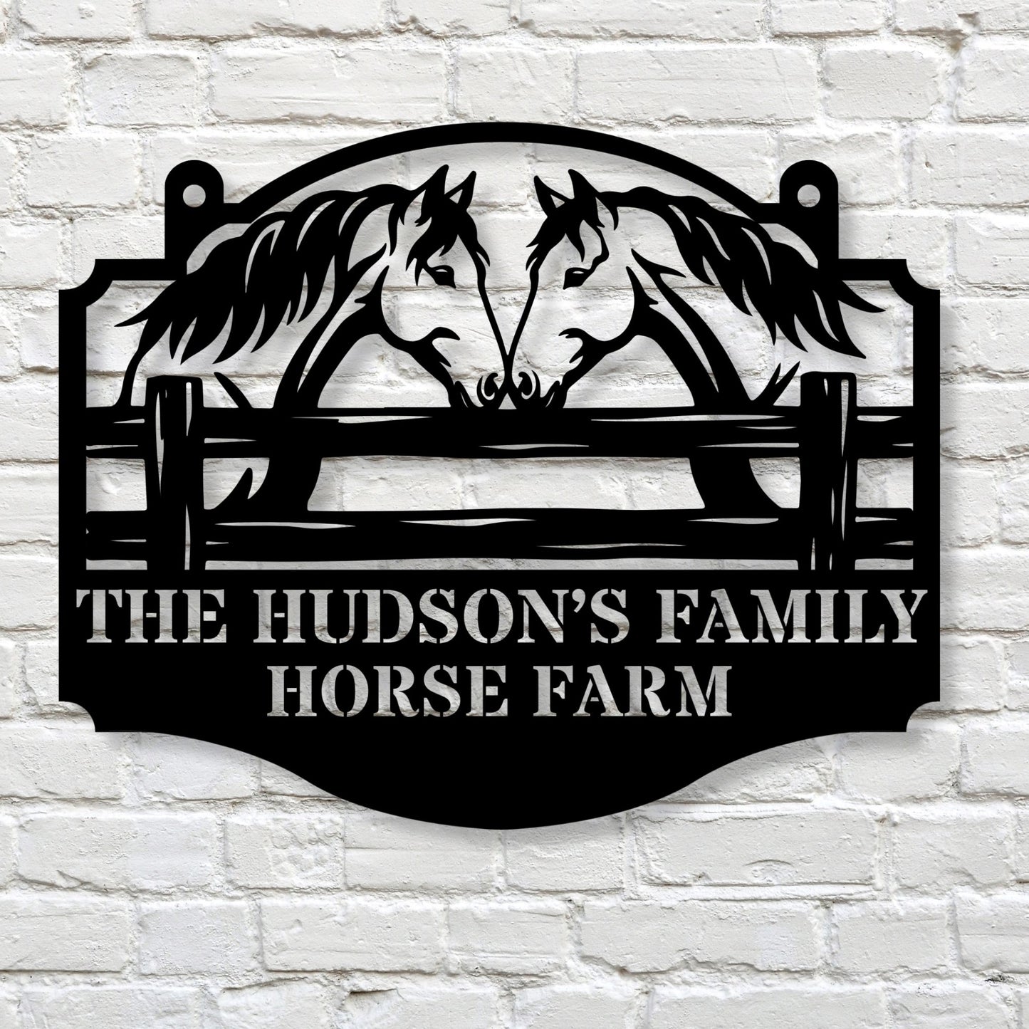 Personalized Horse Ranch Metal Sign, Custom Horse Sign, Farm Decor, Equestrian Gift, Stable Sign, Ranch Wall Art, Horse Lover Gift