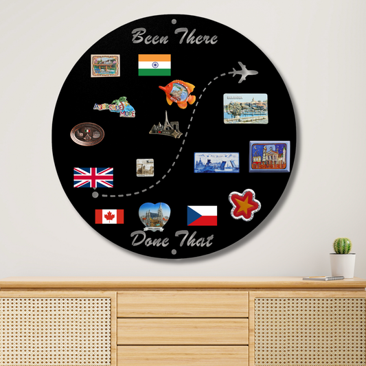 Travel Magnet Board for Souvenirs, Magnetic Metal Board for Wall, Travel Map Display, Vacation Memory Keeper, Magnetic Notice Board, Gift