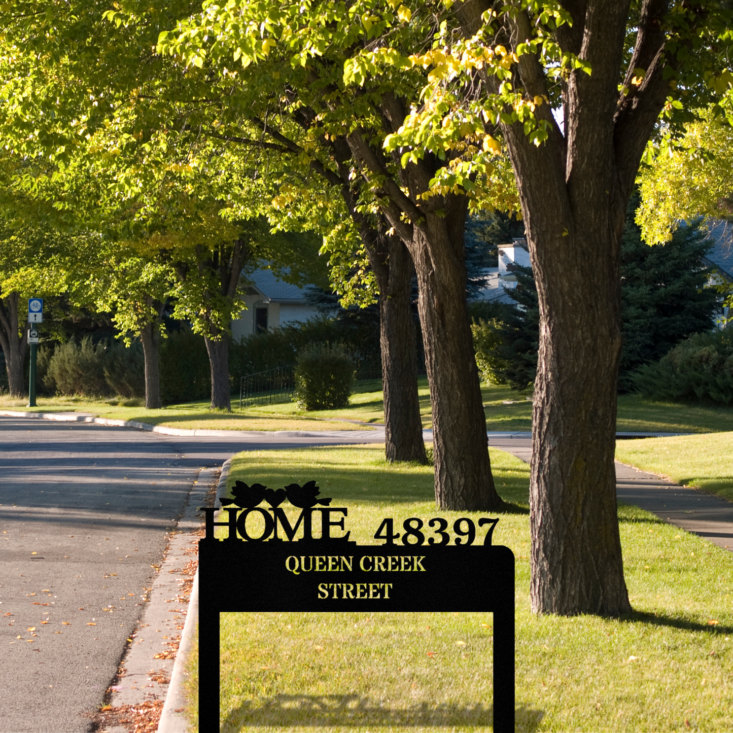 House Address Metal Stake, Home Numbers Address Metal Sign, Horizontal Residence Address Sign