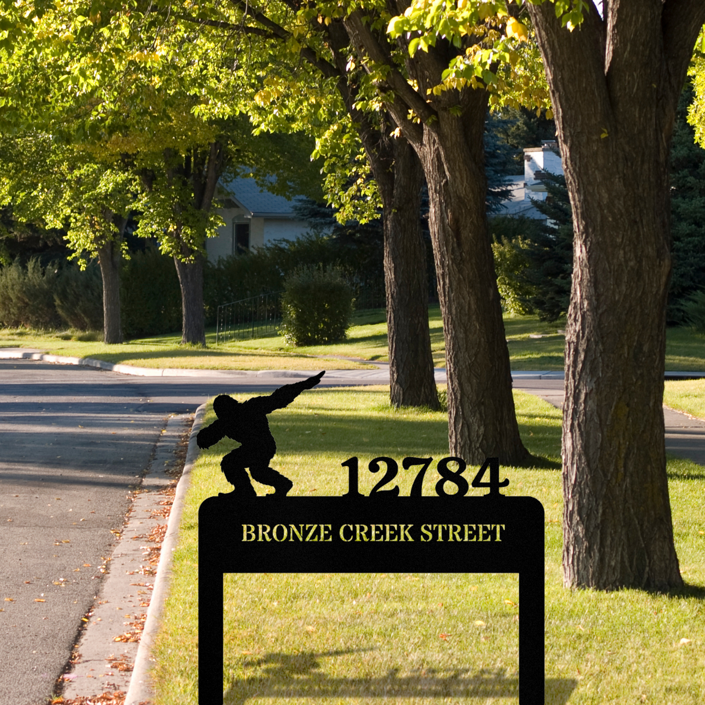 Bigfoot Custom Address Sign, Metal House Number, Personalized Address Sign, Bigfoot Address Sign, Address Stake, Outside Home Address Sign