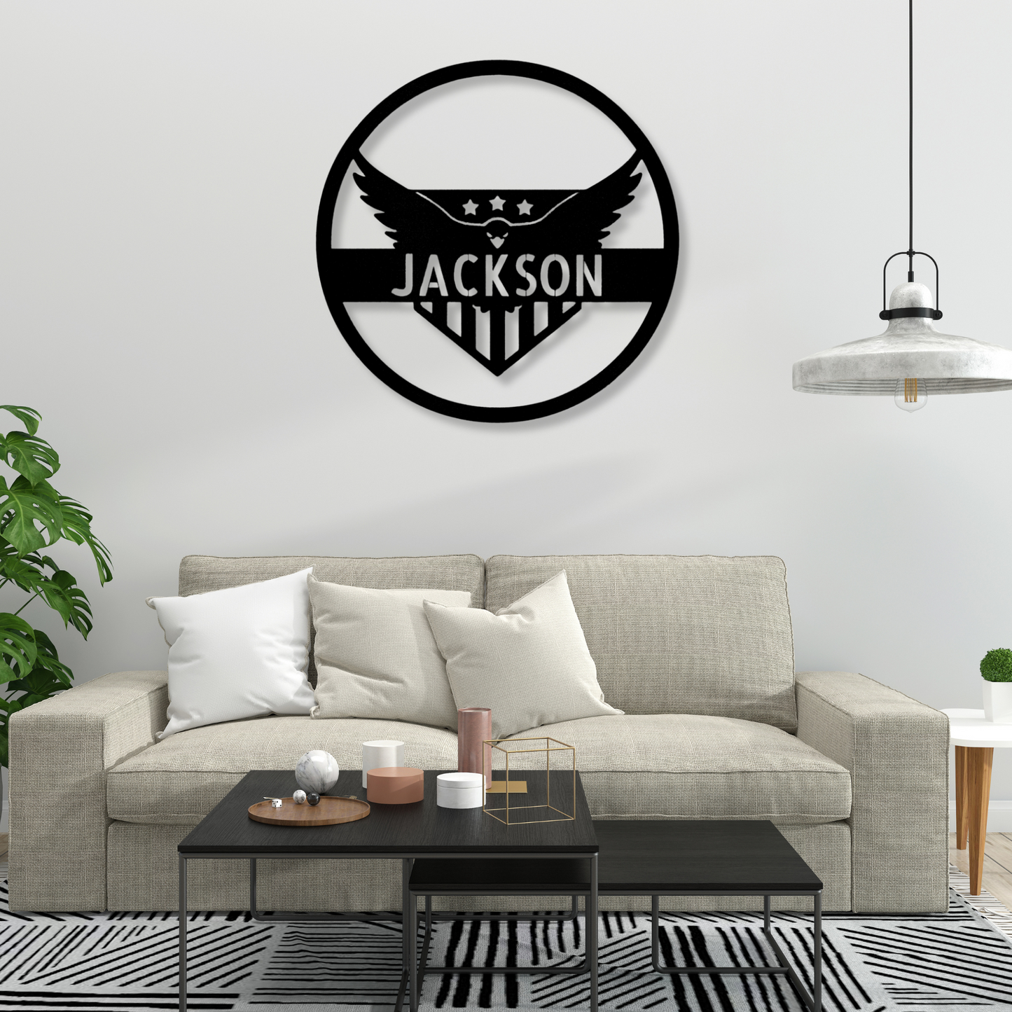 Attacking Eagle Metal Sign,  Personalized Eagle Monogram, Eagle Name Sign, Nature wall Art, Large Metal Eagle Wall sign, Patriotic Wall Art