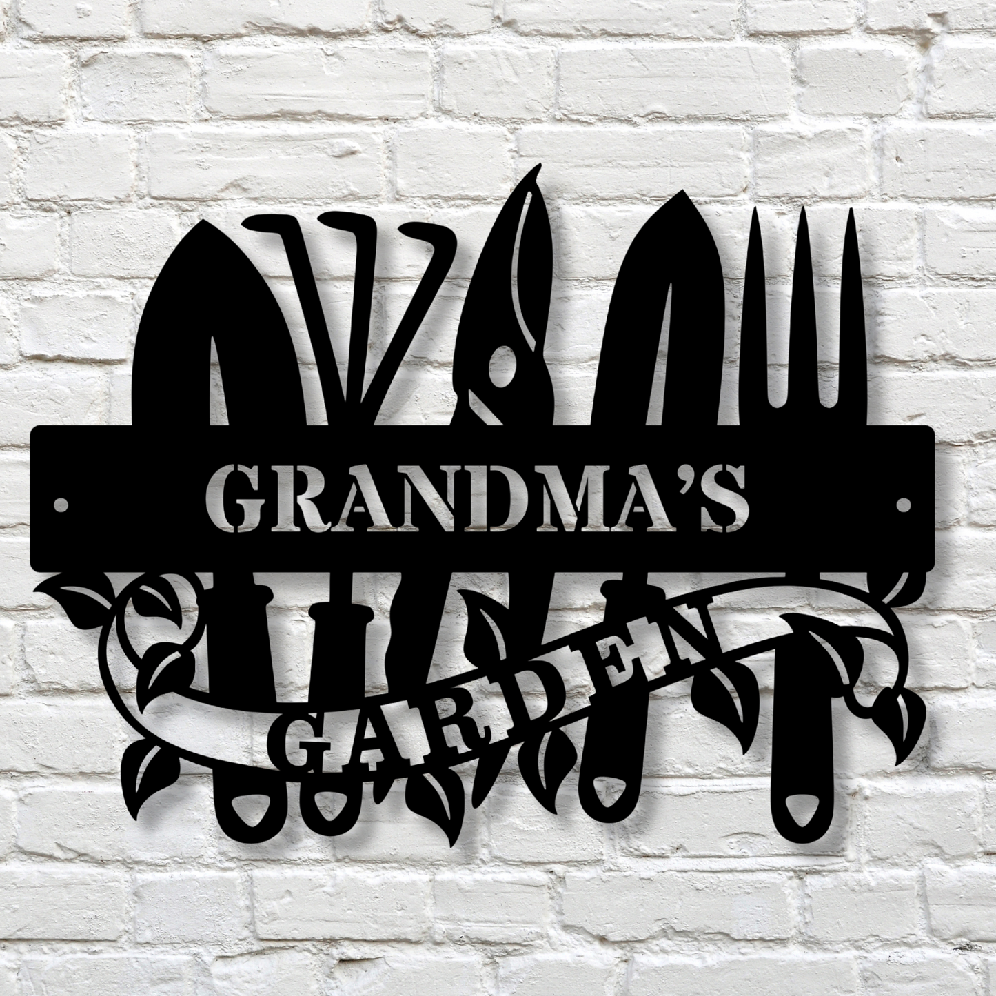 Personalized Garden Metal Sign, Custom Metal Sign, Outdoor Name Sign, Yard Art Sign, Garden Decor, Metal Plaque, Customizable Yard Sign