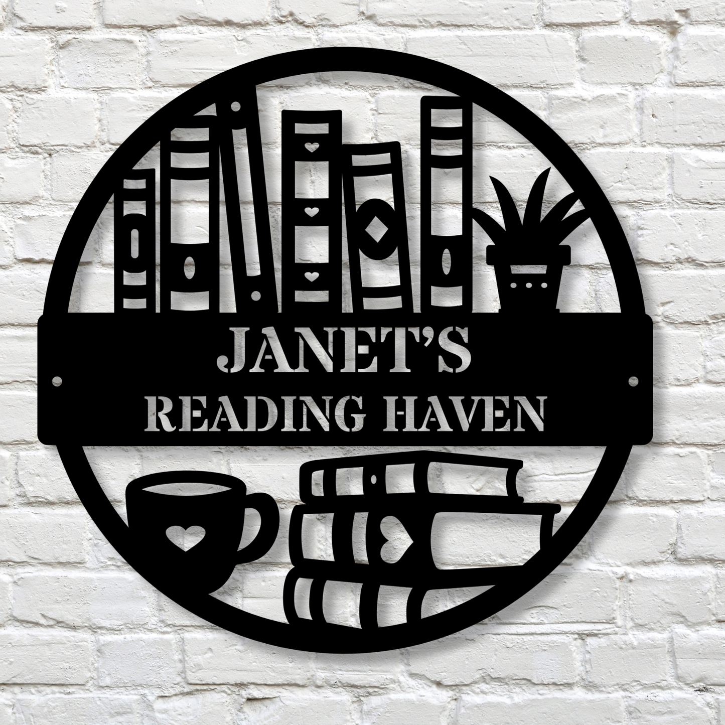 Personalized Book Reading Sign, Custom Reading Sign, Book Lover Gift, Cozy Reading Decor, Reading Nook Accessory, Unique Library Decor