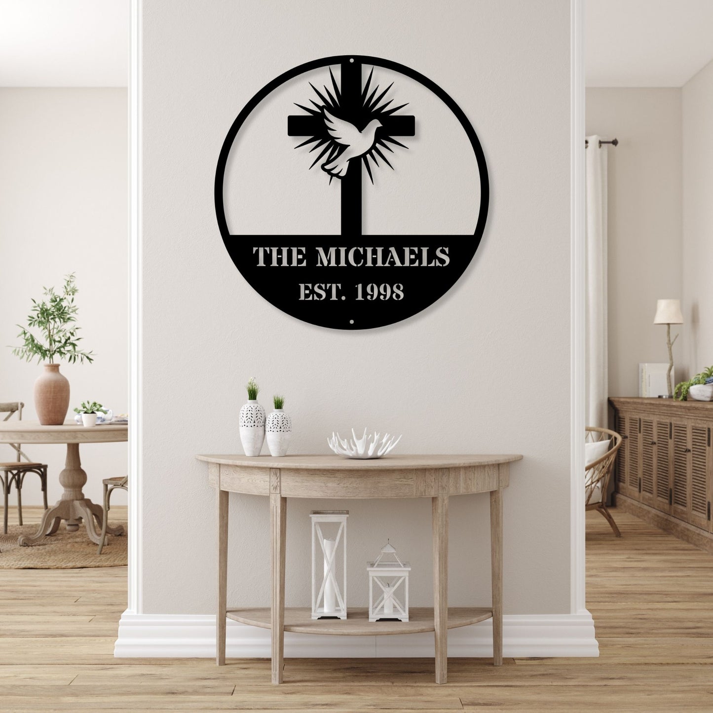 Personalized Religious Metal Sign, Custom Faith Wall Art, Christian Home Decor, Spiritual Gift, Church Decor, Inspirational Metal Sign