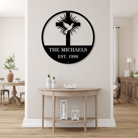 Personalized Religious Metal Sign, Custom Faith Wall Art, Christian Home Decor, Spiritual Gift, Church Decor, Inspirational Metal Sign
