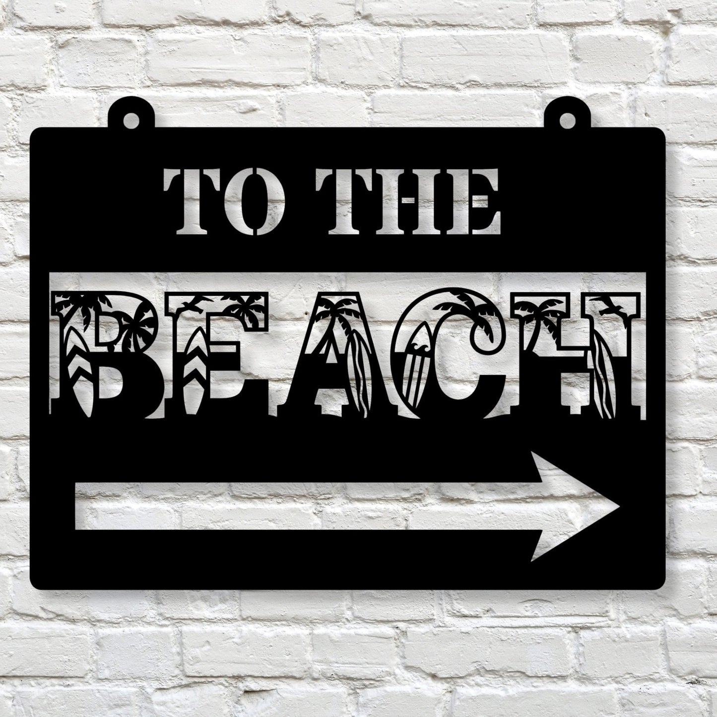 Beach metal sign, beach wall art, coastal decor, beach house decor, nautical sign, ocean wall art