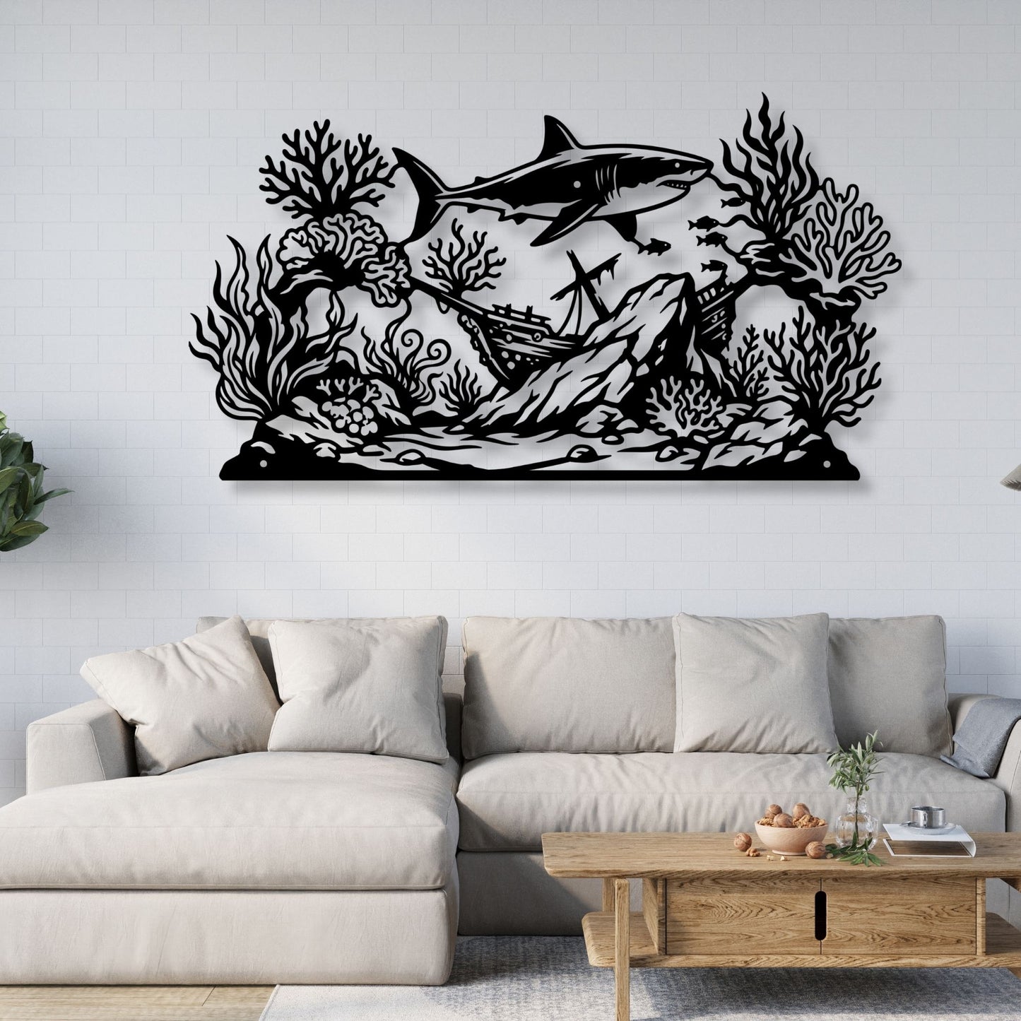 Underwater Reef Metal Sign, Ocean Metal Wall Art, Coral Reef Decor, Beach House Sign, Nautical Coastal Decor, Marine Life Wall Hanging