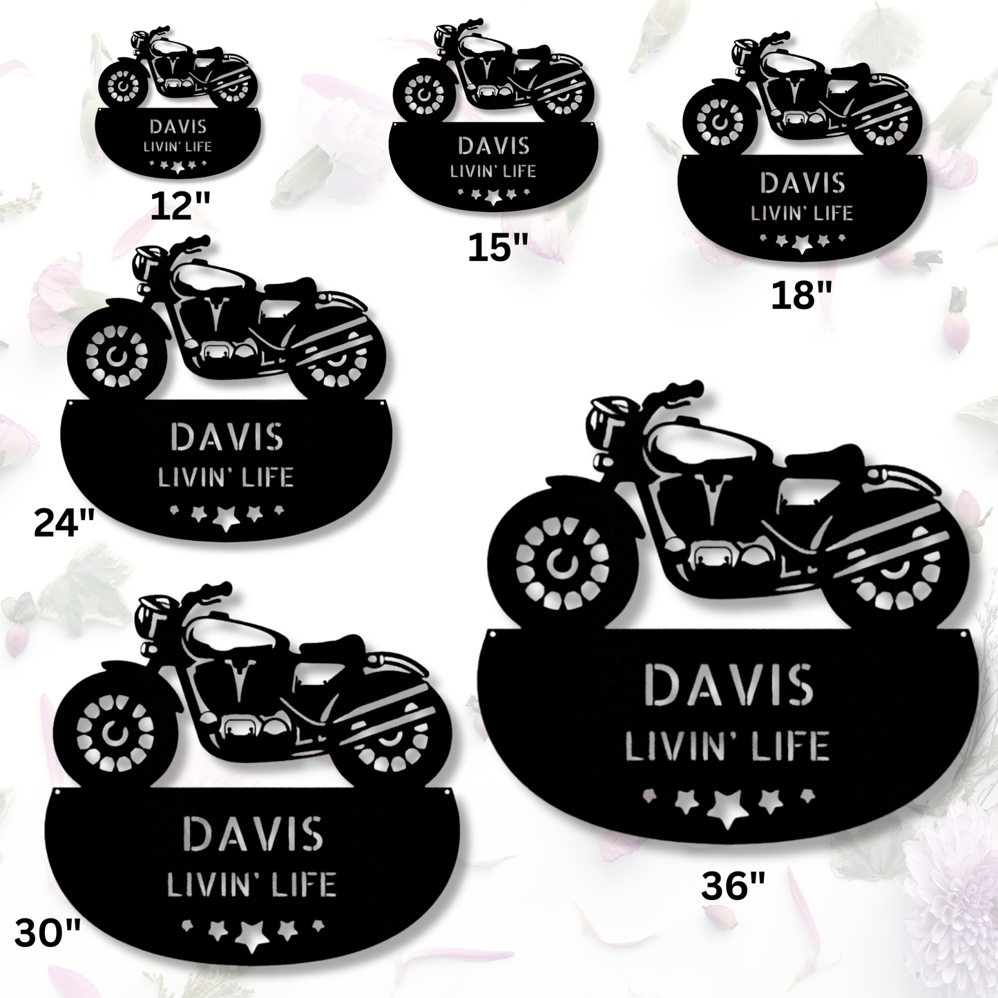Custom Motorcycle Garage Sign, Personalized Motorcycle Name Decor, Garage Wall Art , Birthday Gift For Biker Dad.