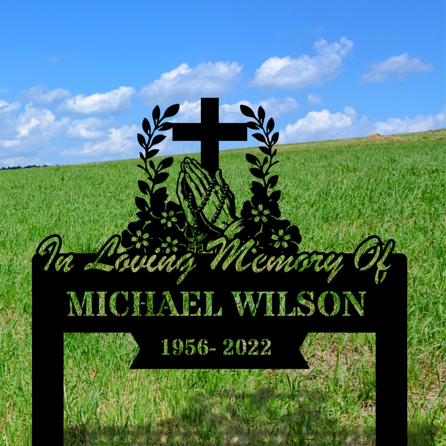 Personalized Memorial Plaque, Custom Grave Marker Metal Sign, In Loving Memory Sign, Remembrance Sign, Sympathy Gift
