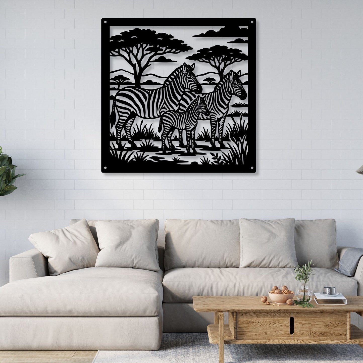 African Zebra Metal Wall Art, Safari Animal Metal Sign, Zebra Stripes Home Decor, African Wildlife Wall Hanging, Nature Lover Gift, Savannah Silhouette
