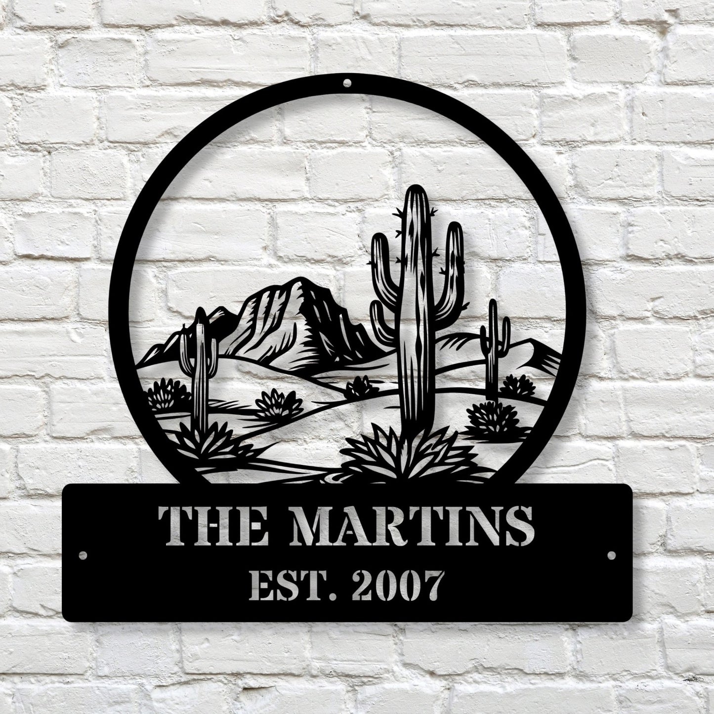 Custom Family Desert Sign, Personalized Family Name Sign, Desert Home Decor, Southwest Wall Art, Rustic Family Sign, Desert Theme Gift