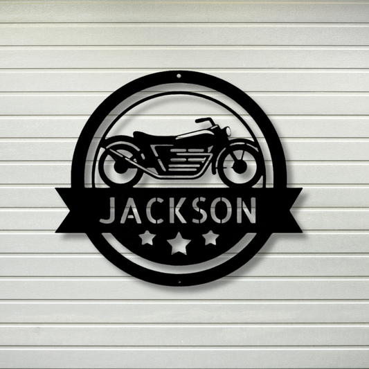 Motorcycle Shop Metal Sign, Biker Gift, Personalized Motorcycle sign, Motorcycle decor, Motorcycle wall art, Small Business Sign,