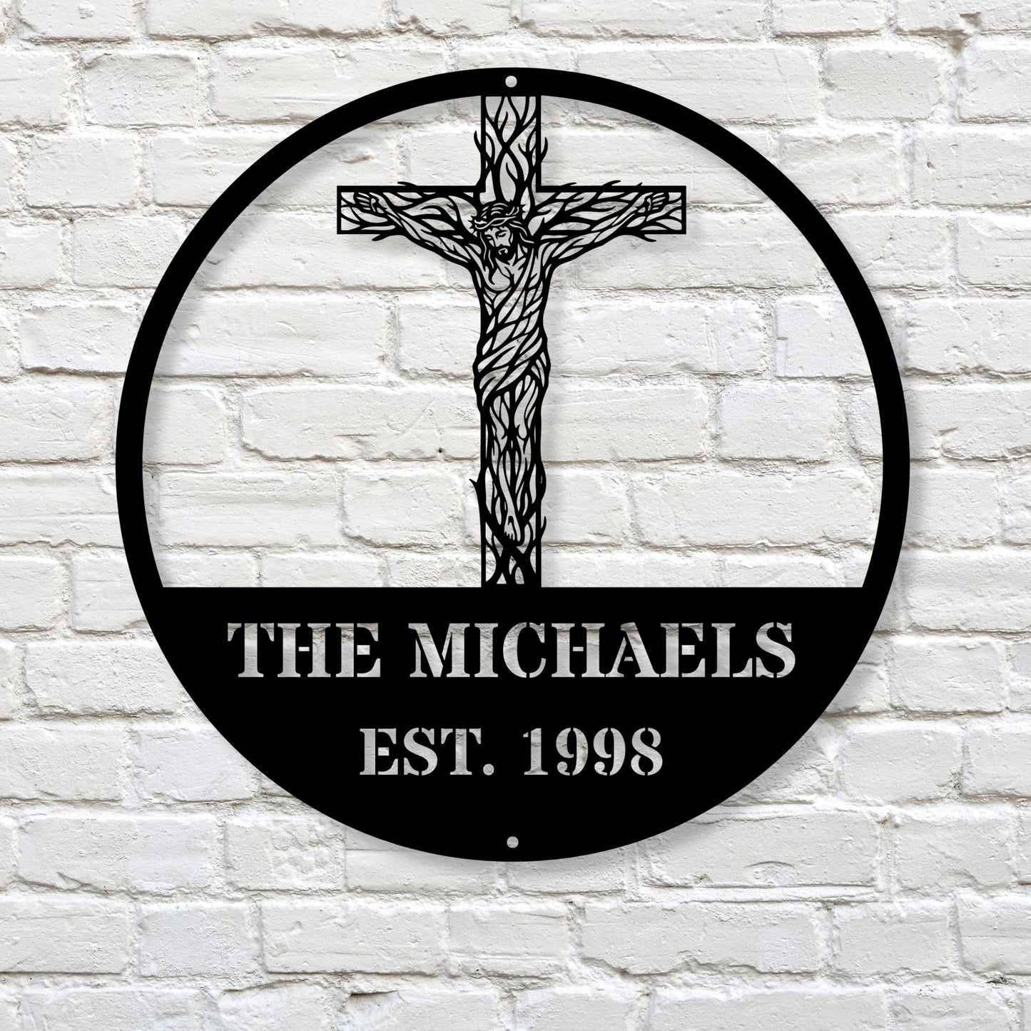 Personalized Jesus Metal Sign, Christian Wall Art, Religious Decor, Faith Wall Decor, Custom Jesus Sign, Christian Home Decor Gift