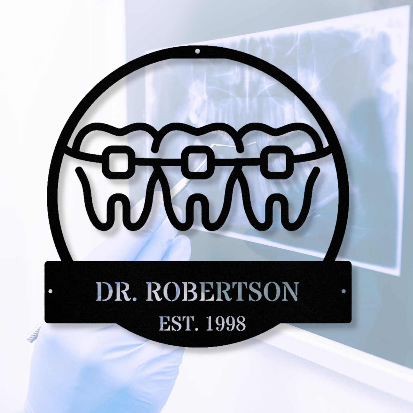 Othodontist Office Metal Sign, Othodontist Last Name Metal Sign, Small Business Sign