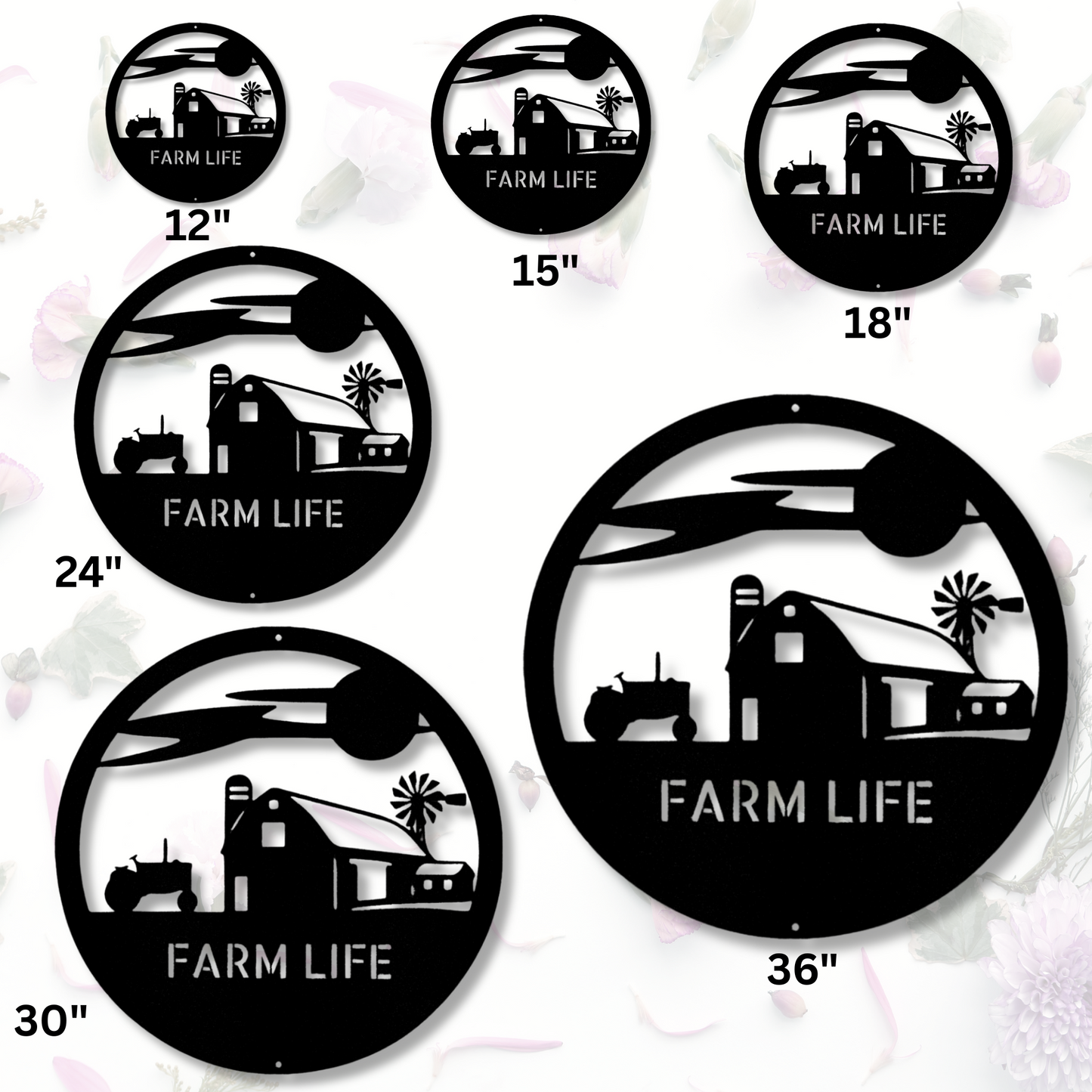 Custom Tractor And Barn Metal Art Sign, Personalized Ranch Plaque Sign, Farmhouse Tractor And Windmill Wall Decor, Gift For Farmer Dad.