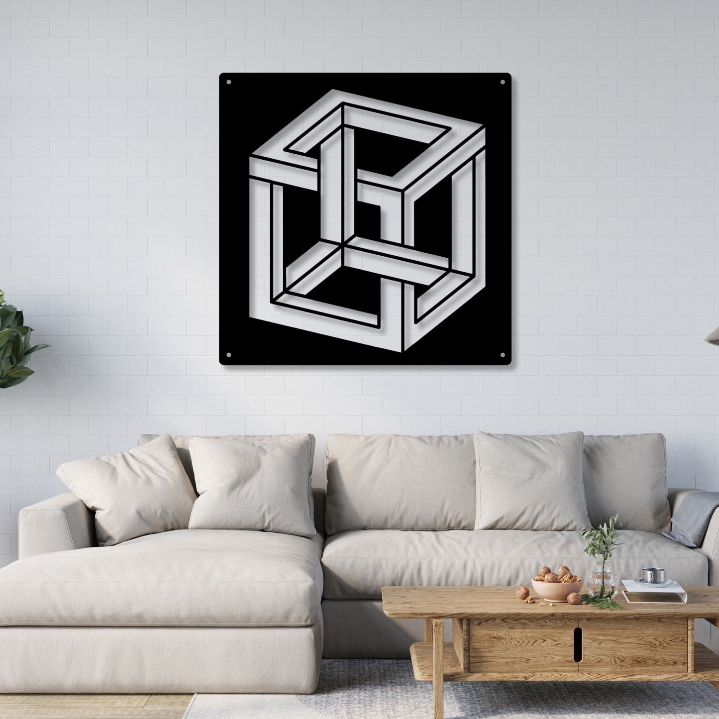 Geometric Metal Wall Sign, Geometric Wall Art, Modern Metal Wall Decor, Abstract Metal Sign, Contemporary Home Decor Gift