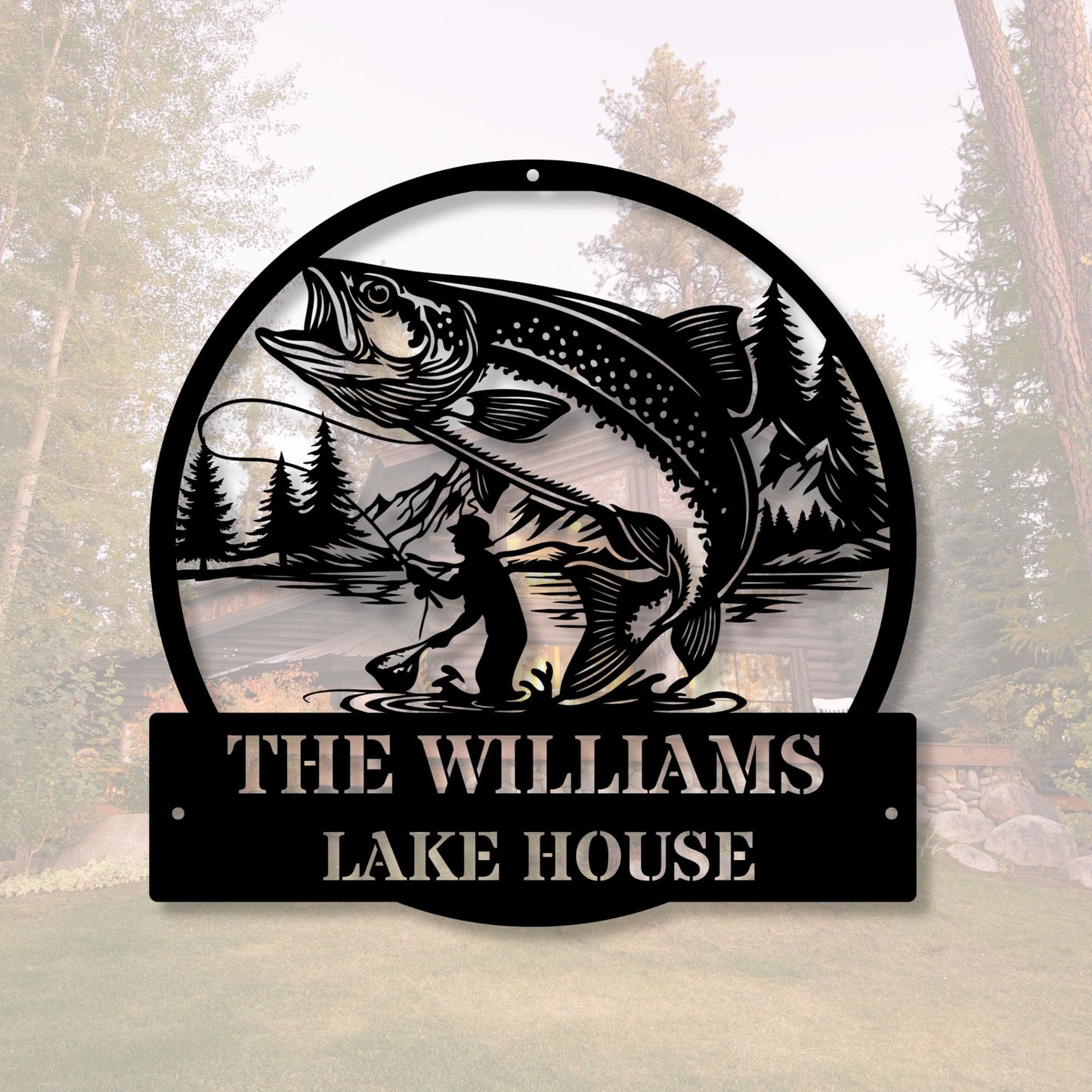 Personalized Lake House Metal Sign, Custom Lake Sign, Lake House Decor, Lakeside Gift, Lake Life Sign, Outdoor Metal Wall Art