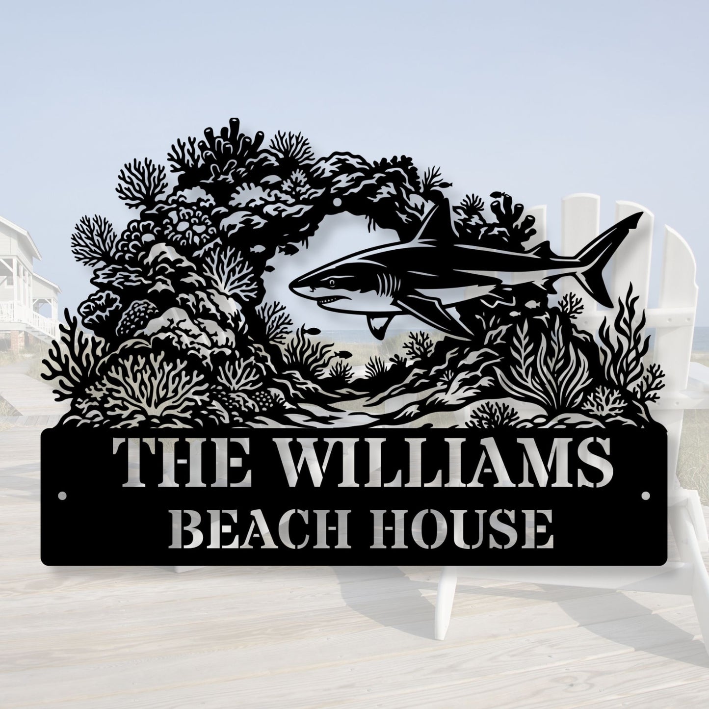 Personalized Reef Metal Sign, Custom Ocean Decor, Beach Wall Art, Coastal Metal Sign, Sea Life Gift, Nautical Home Decor