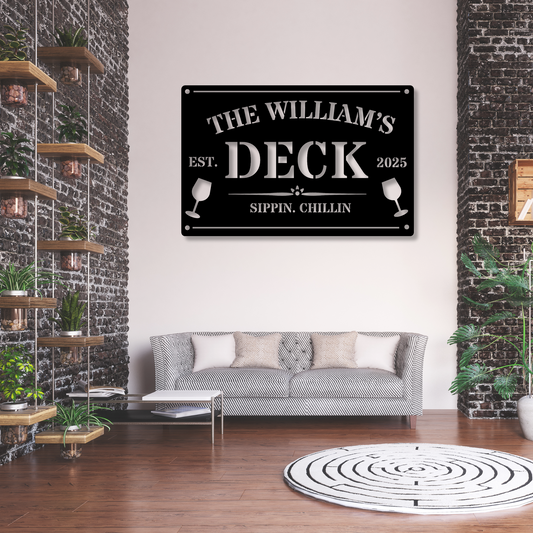 Custom Backyard Oasis Sign, Welcome to our Backyard Sign, Custom Sign Gift, Housewarming Gift, Personalized His