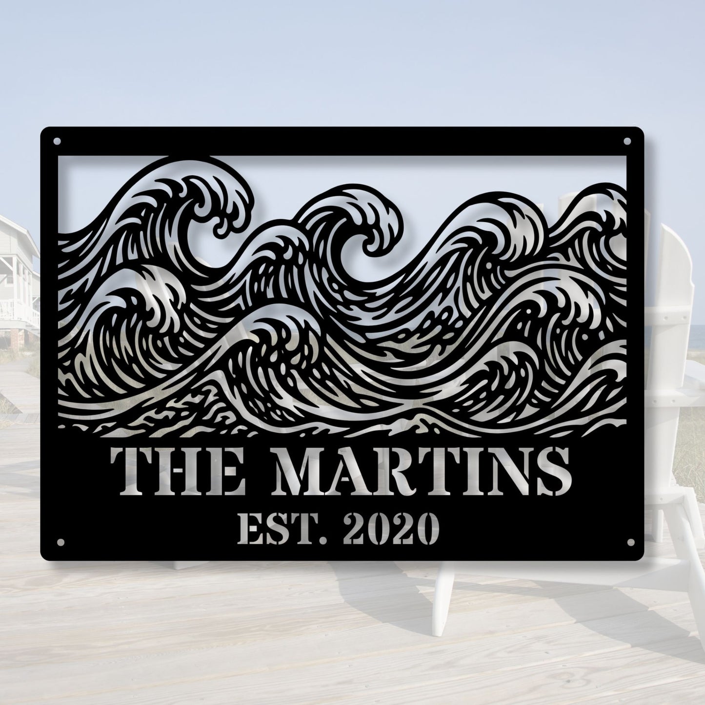 Personalized Beach House Metal Wall Art, Custom Beach House Sign, Coastal Wall Decor, Nautical Home Decor, Beach House Gift