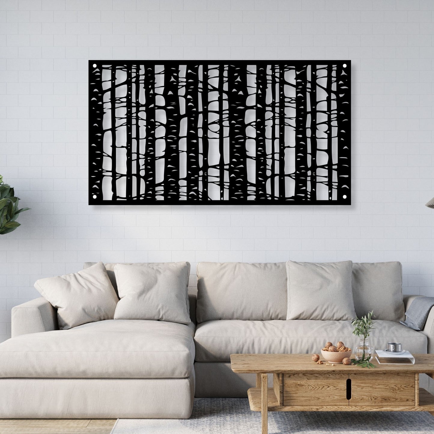 Birch Tree Metal Art Decor, Metal Wall Art, Rustic Home Decor, Nature Wall Art, Woodland Decor, Forest Farmhouse Wall Hanging, Gift Idea
