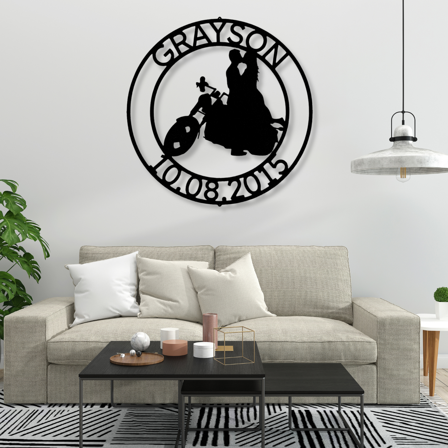 Personalized Motorcycle Metal Sign, Custom Motorbike Metal Sign, Boyfriend Biker Sign, Couples Gift, Anniversary or Wedding Gift, Engagement