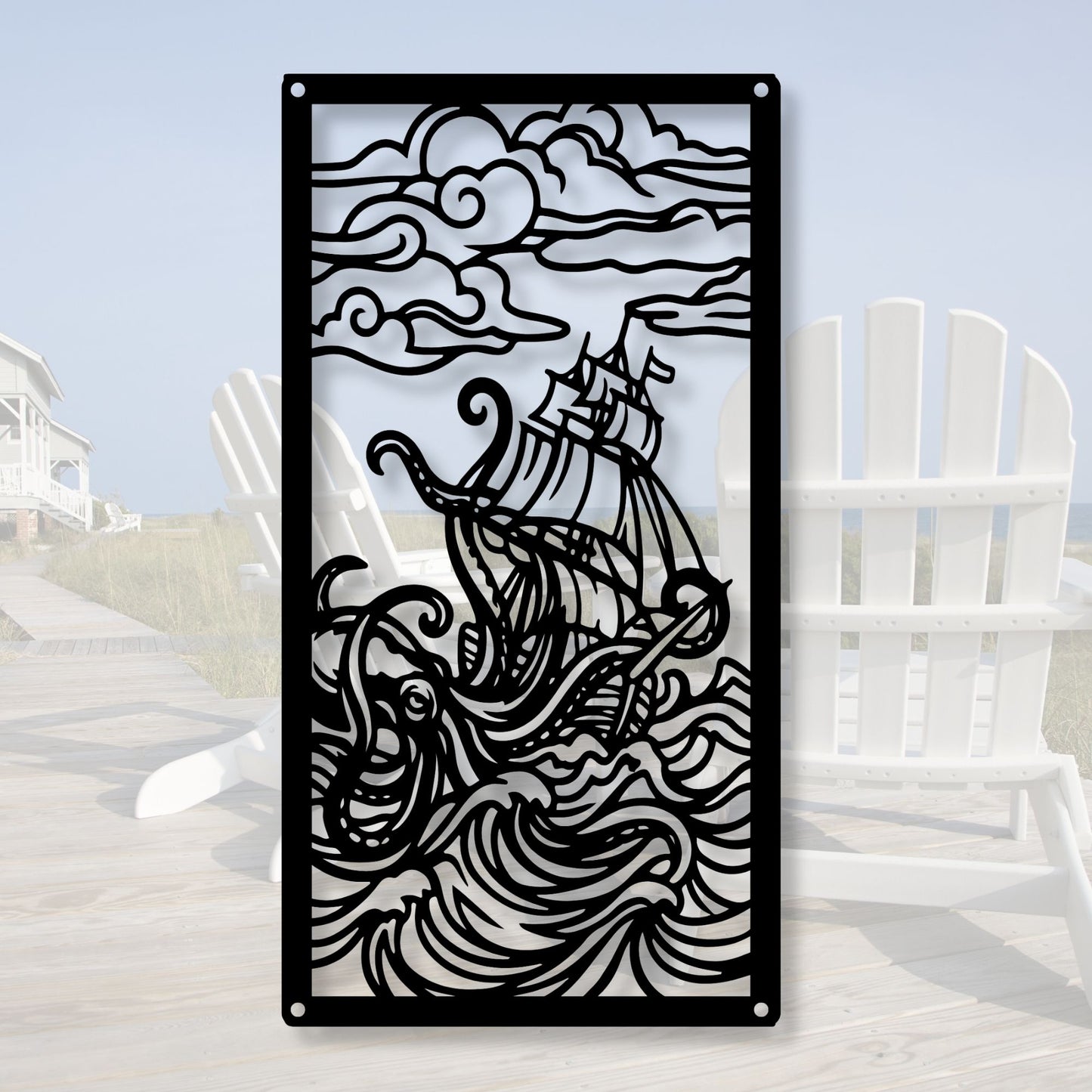 Sea Creature Metal Wall Art, Ocean Wall Decor, Nautical Wall Art, Marine Life Art, Coastal Decor, Beach House Wall Art, Metal Sea Animal