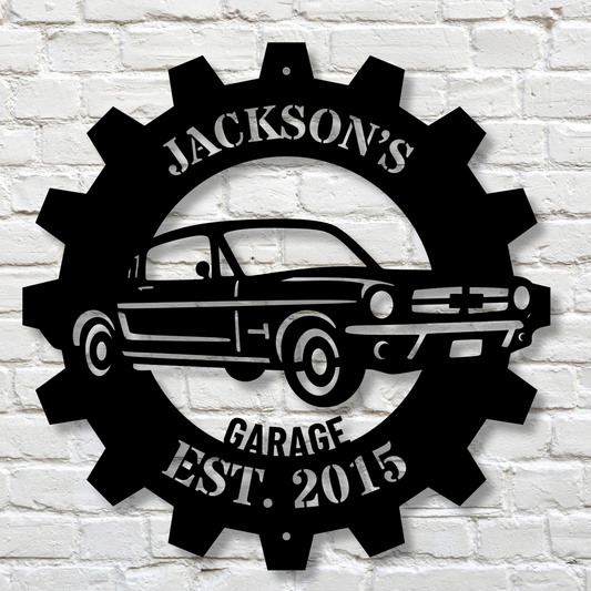 Custom Garage Metal Sign, Personalized Wall Decor, Man Cave Sign, Industrial Wall Art, Mechanic Gift, Custom Home Decor