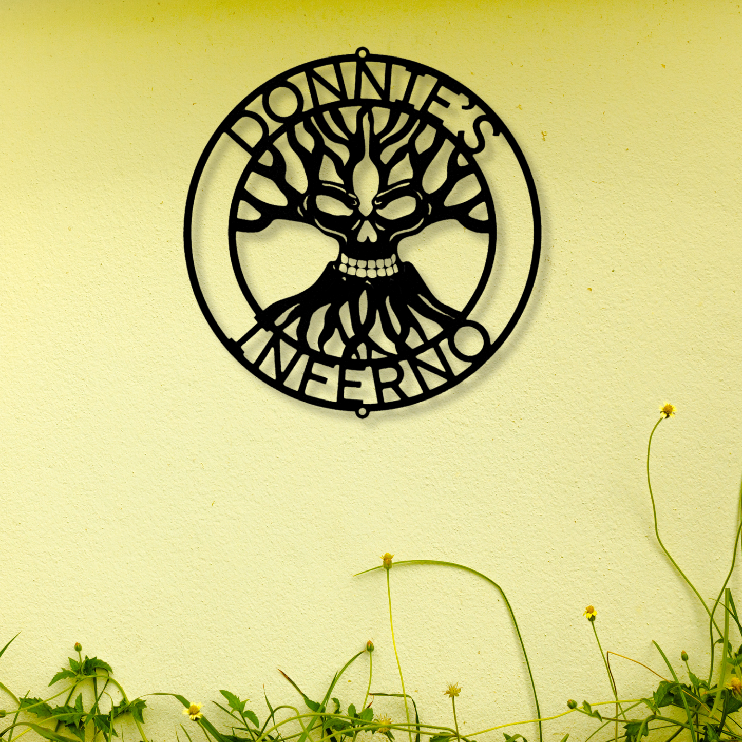 Skull Family Tree Metal Sign, Tree Metal Art, Family Name Wall Art, Tree Wall Decor, New Home Wall Art, Wedding Gift, Couples or Nature Art