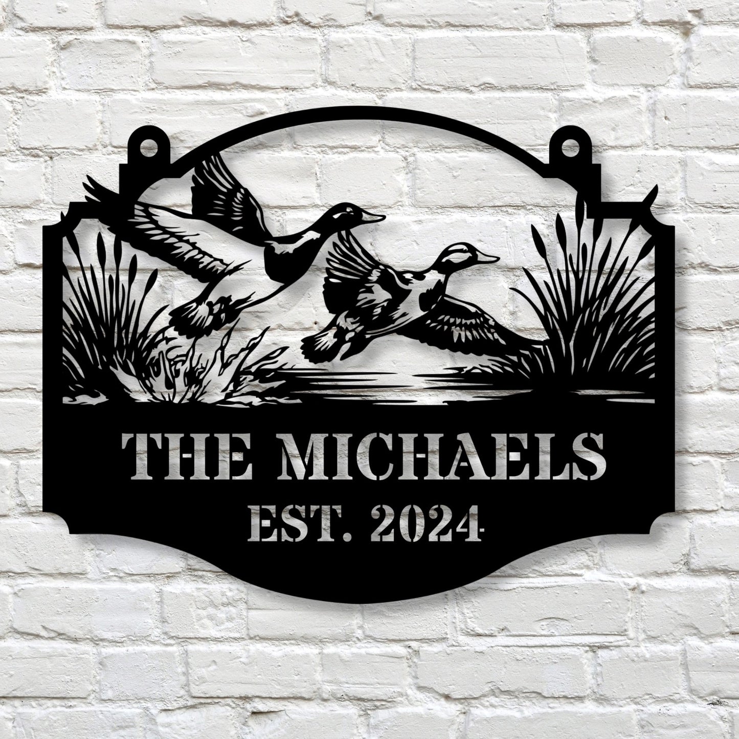 Personalized Duck Metal Sign, Custom Duck Decor, Duck Lover Gift, Metal Wall Art, Farmhouse Sign, Wildlife Decor, Rustic Home Decor