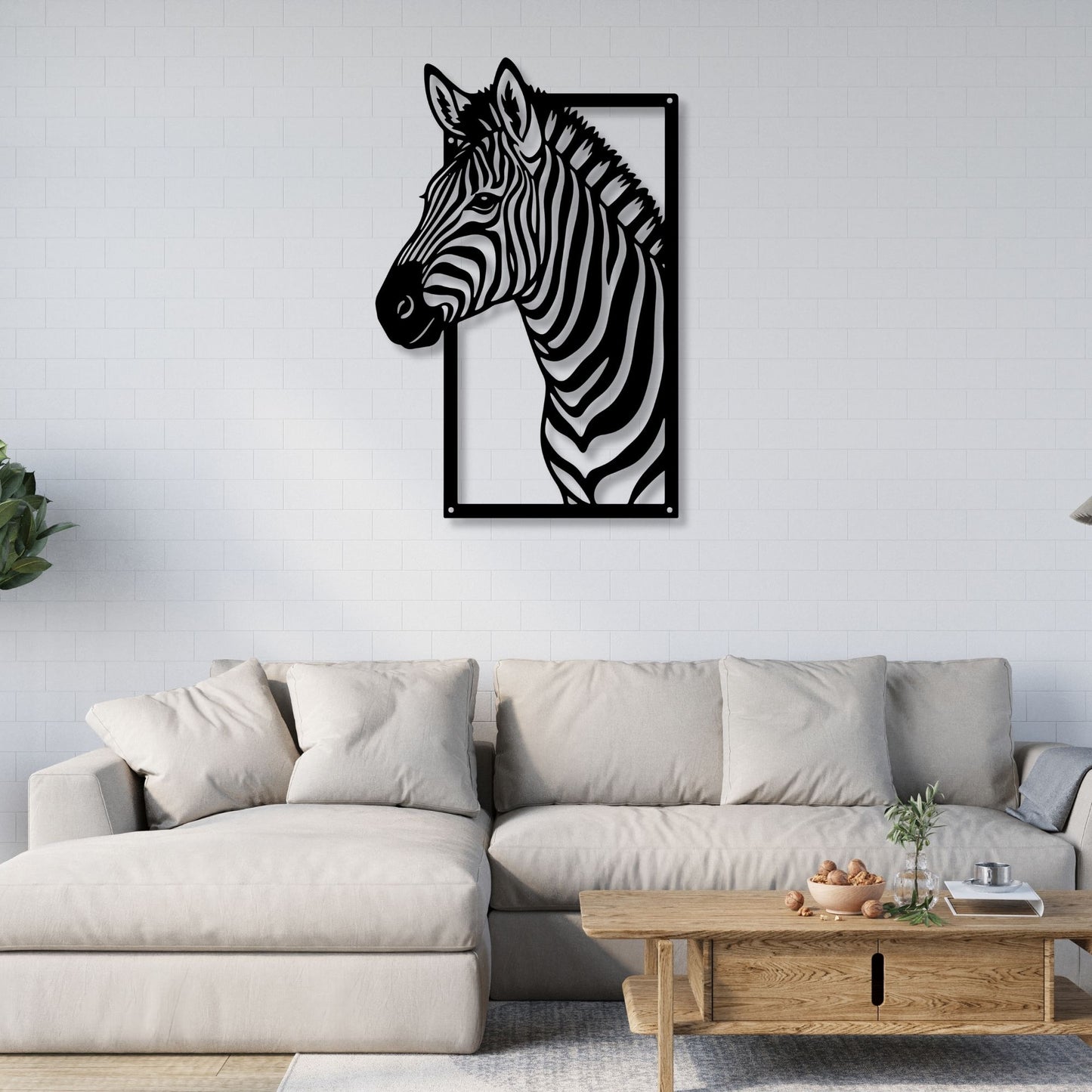 Minimalist Zebra Metal Sign, Zebra Wall Art, Safari Home Decor, Animal Metal Wall Art, Wildlife Decor, Modern Minimalist Sign Gift