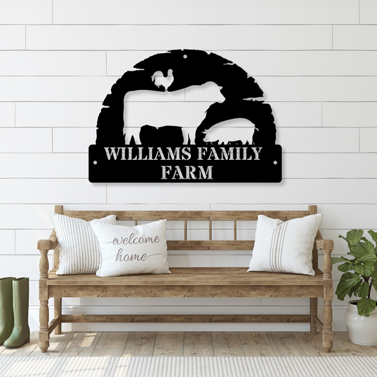 Personalized Metal farm sign, Custom metal farm sign, Huge metal farm sign, Personalized farm sign