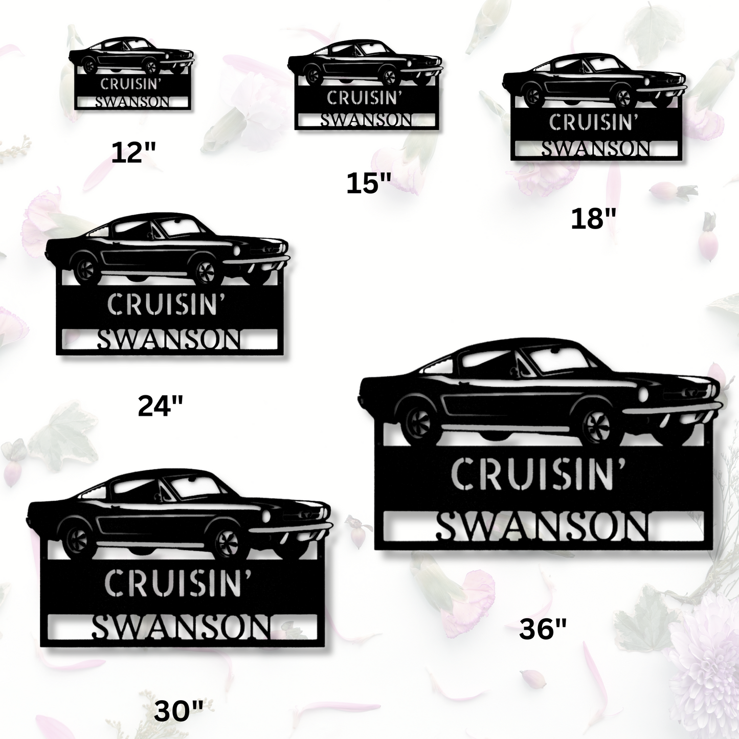 Custom Hear The Roar Metal Sign, Personalized Muscle Car Name Gift For Dad, Garage Wall Art Decor, Indoor Outdoor Metal Art Hangings.