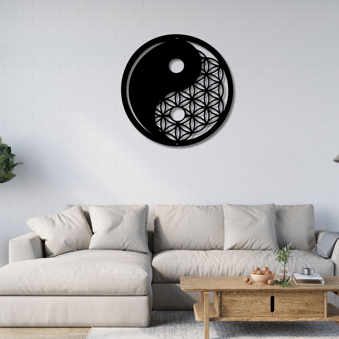Yin Yang Metal Wall Art, Zen Metal Wall Decor, Modern Metal Sign, Spiritual Home Decor, Minimalist Living Room Art, Balance Harmony Gift