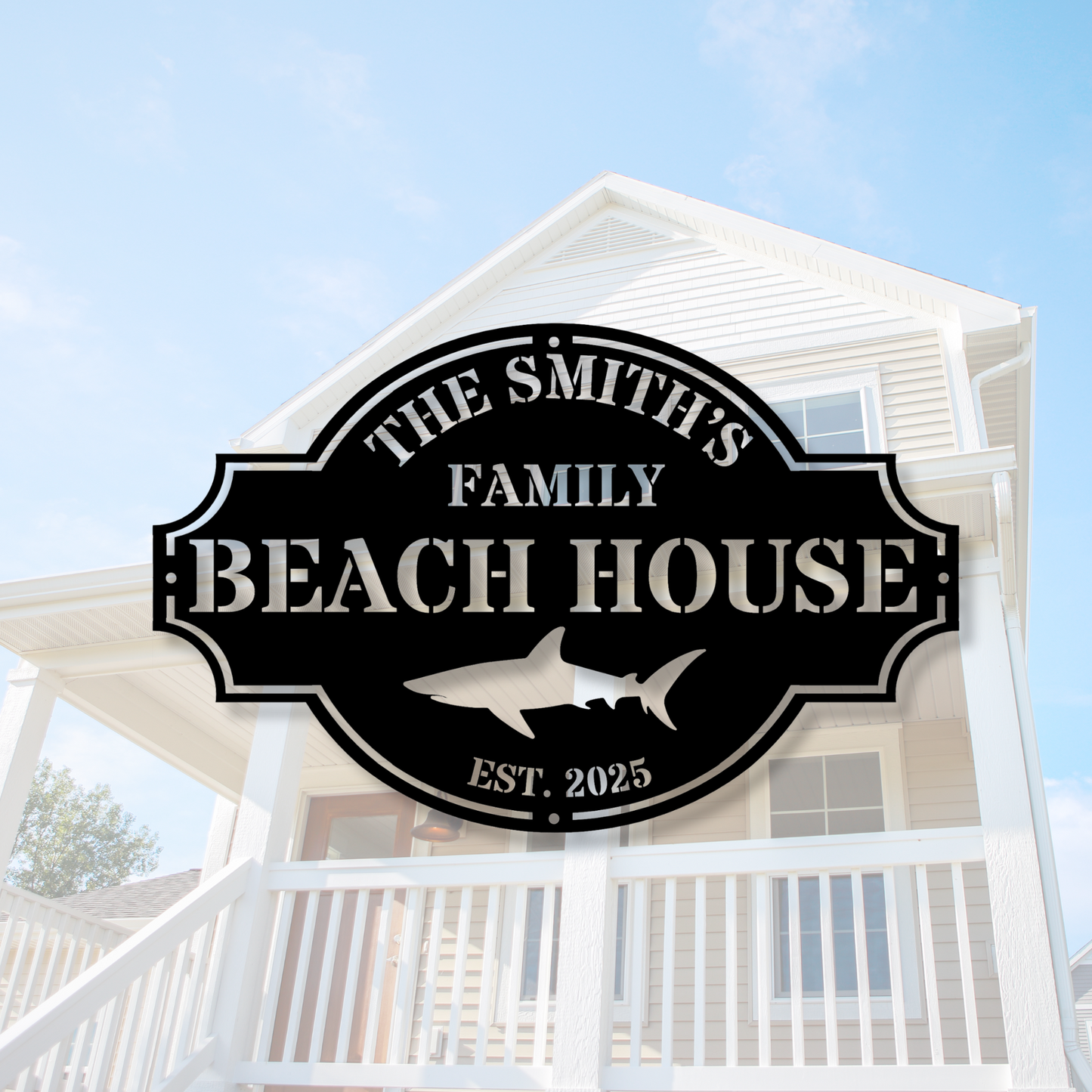 Custom Beach House Sign, Established Date, Beach Cottage Sign, Beach Theme Decor, Beach House Gift, Coastal Home Sign