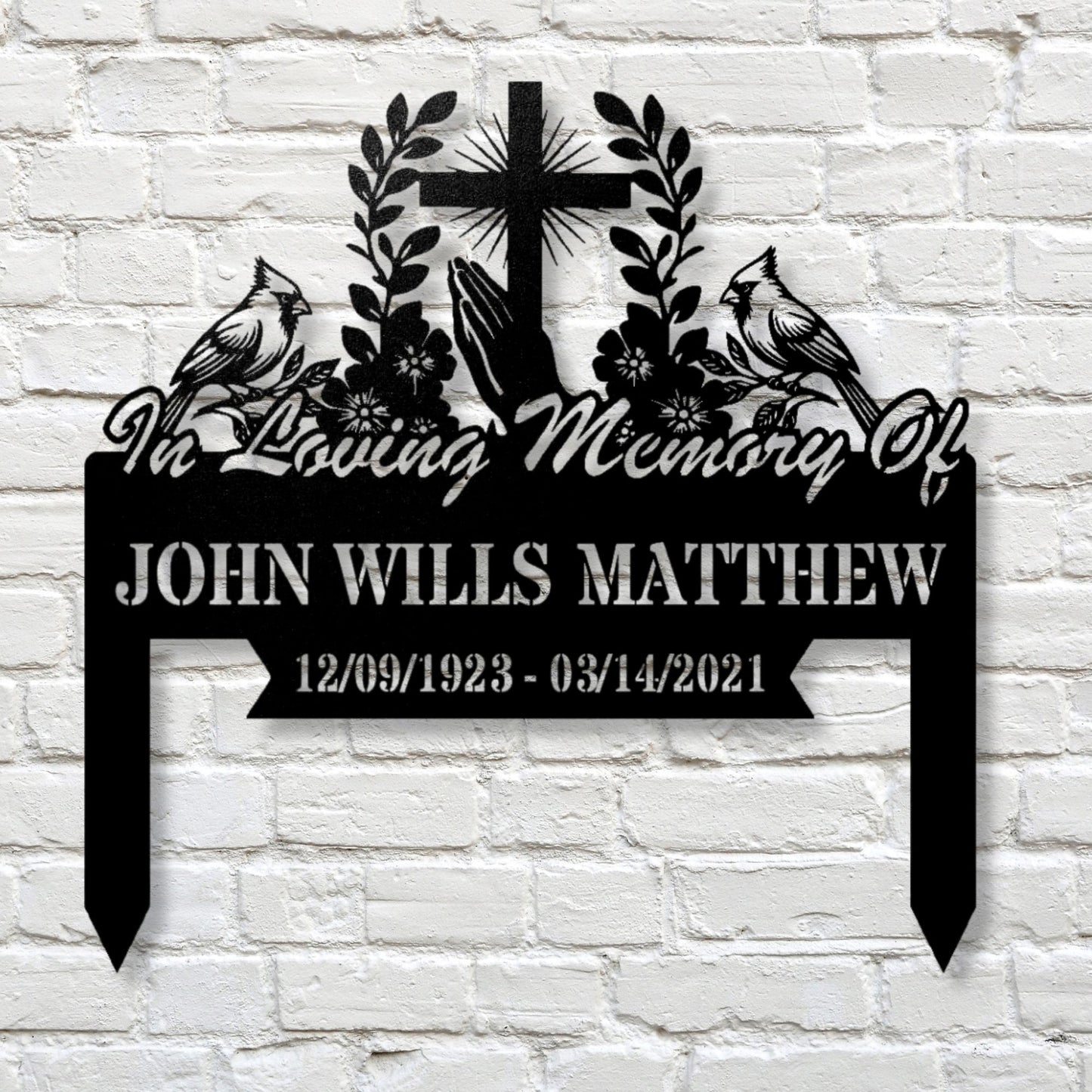Custom Memorial Metal Stake Sign, In Loving Memory Sign, Remembrance Plaque, Personalized Grave Marker