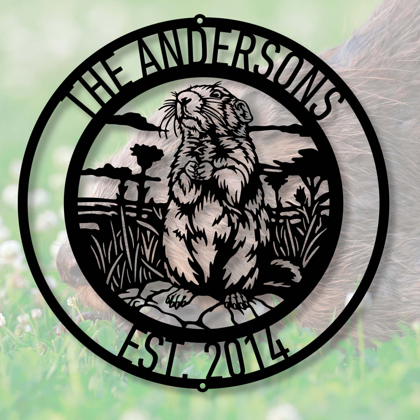 Custom Beaver Metal Wall Sign, Personalized Wall Art, Rustic Beaver Decor, Wildlife Metal Artwork, Unique Gift for Nature Lovers