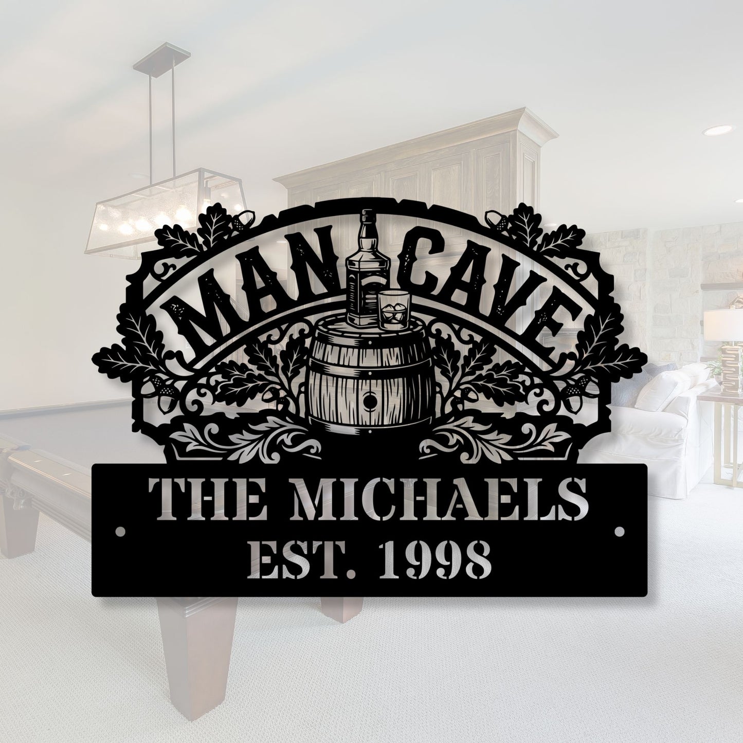 Custom Home Bar Decor, Personalized Man Cave Bar Metal Sign, Funny Pub Sign, Gift for Him, Husband Father Day Gift, Garage Wall Art Decor