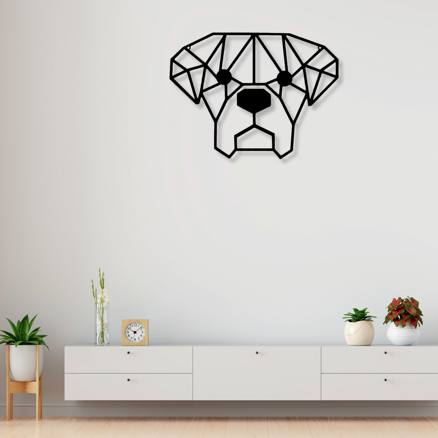 Geometric Dog Metal Steel Sign, Geometric Animal, Woodland Nursery, Wildlife Metal Art, Kids Room Décor, Art room Decor, Animal Lover Gift