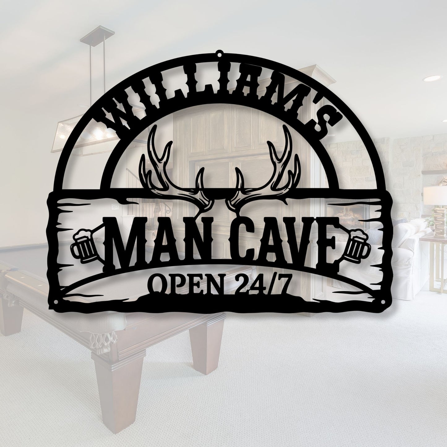 Custom Basement Bar Metal Sign, Personalized Man Cave Decor, Home Tavern Sign, Pub Wall Art, Speakeasy Decor, Gift for Him, Beer Sign