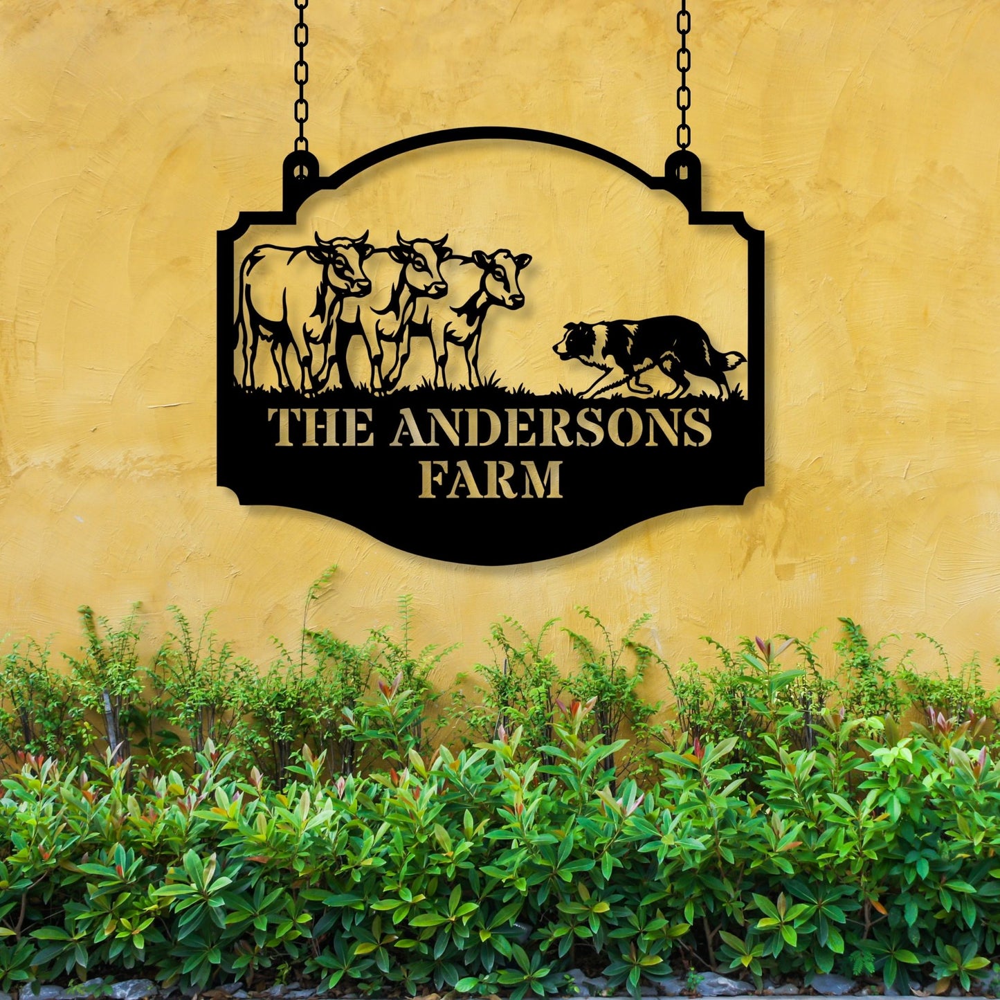 Metal Ranch Gate Sign Custom | Cattle Farm Name Sign | Exterior House Sign, Outdoor Metal Wall Art, Farmhouse Decor, Driveway Entry Sign