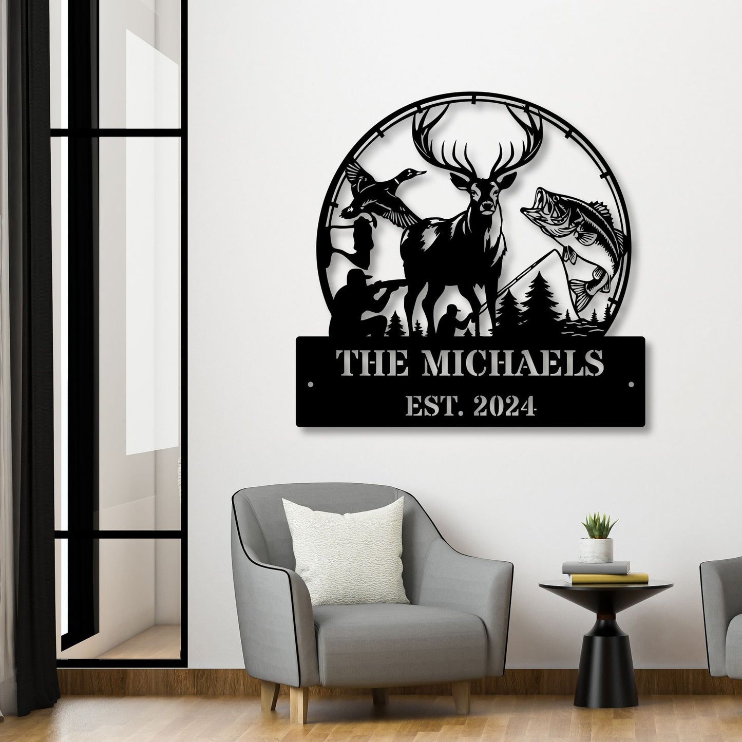 Custom Hunter Metal Sign, Personalized Hunter Gift, Hunting Decor, Metal Wall Art, Deer Hunter Sign, Rustic Outdoor Decor