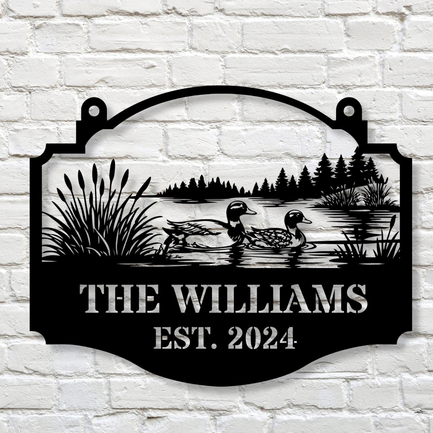 Custom Duck Farm Metal Sign, Duck Decor, Farm Metal Sign, Farmhouse Wall Art, Duck Lover Gift, Rustic Farm Decor, Personalized Barn Sign