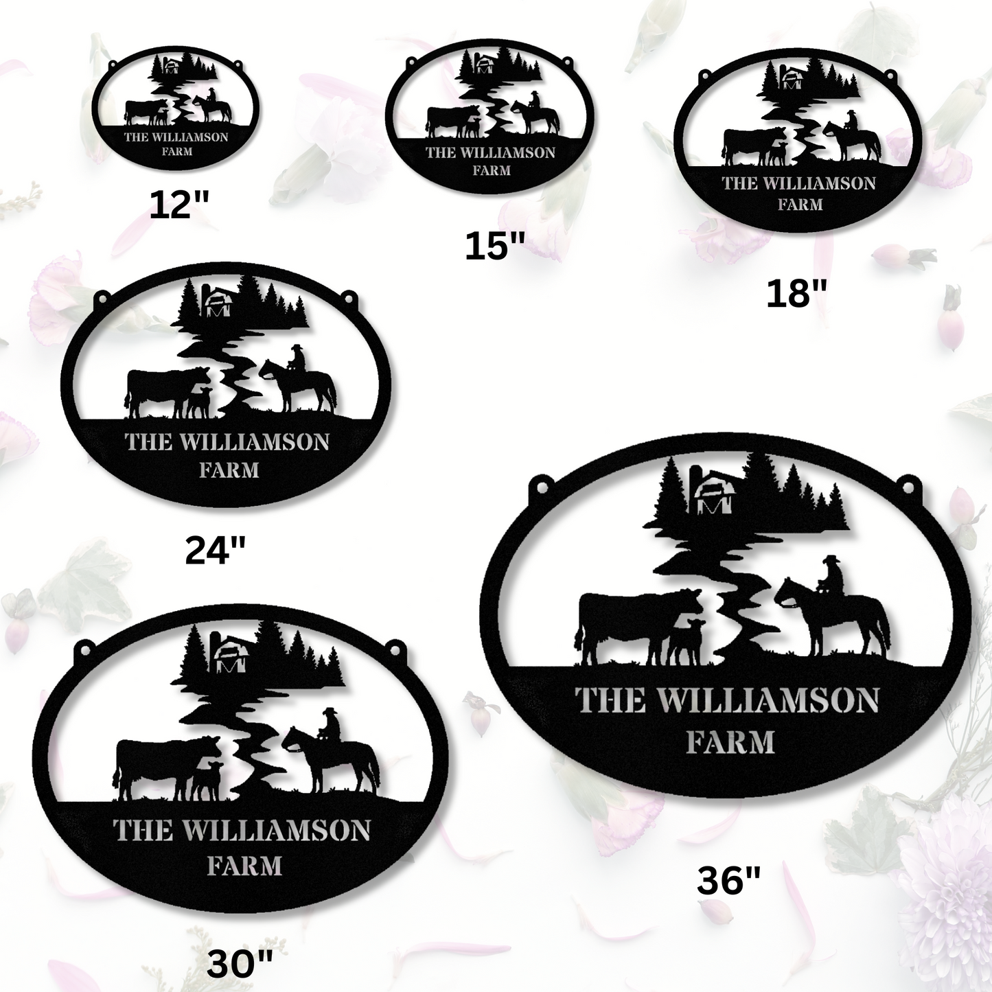 Horse Farm Hanging Addrress Metal Sign, Ranch Metal Sign, Farmhouse sign, Couple Name Plaque, Country Home Decor, Equestrian Metal Art