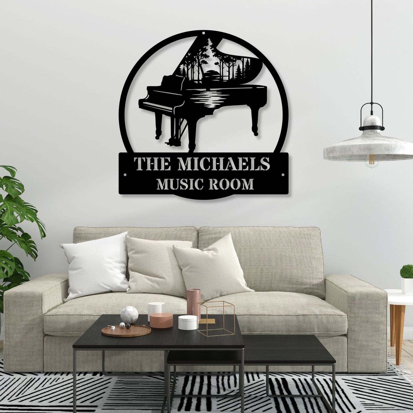 Personalized Music Room Metal Sign, Custom Music Room Decor, Music Lover Gift, Metal Wall Art, Musician Gift, Music Studio Sign