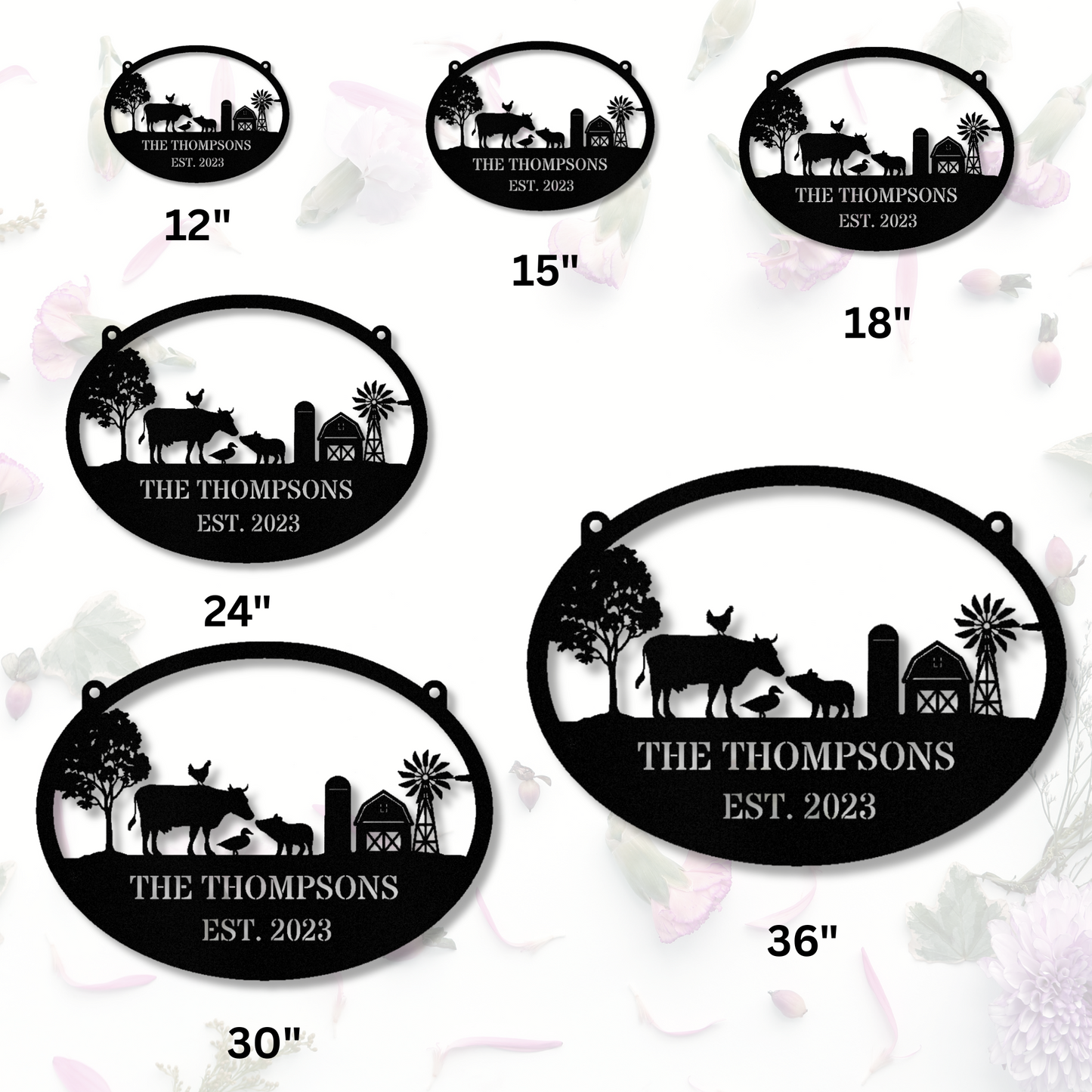 Personalized Farmhouse Metal Sign, Hanging Address Sign, Barn Metal Sign, Last Name Metal Sign