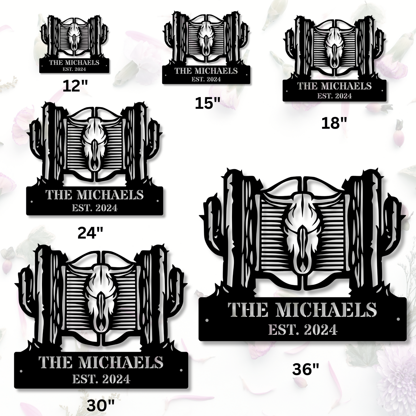 Custom Cactus Metal Sign, Personalized Wall Art, Cactus Name Sign, Metal Cactus Lover Gift, Home Decor for Cactus Lovers