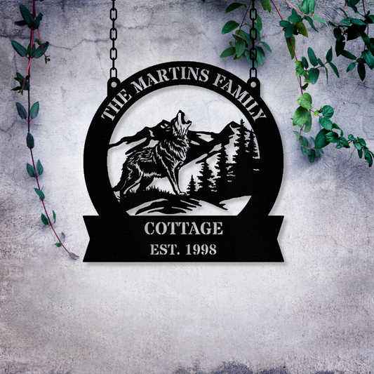 Wolf Metal Sign, Wolf Home Decor, Animal Metal Sign, Rustic Wolf Wall Art, Gift for Wolf Lovers1